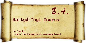 Battyányi Andrea névjegykártya